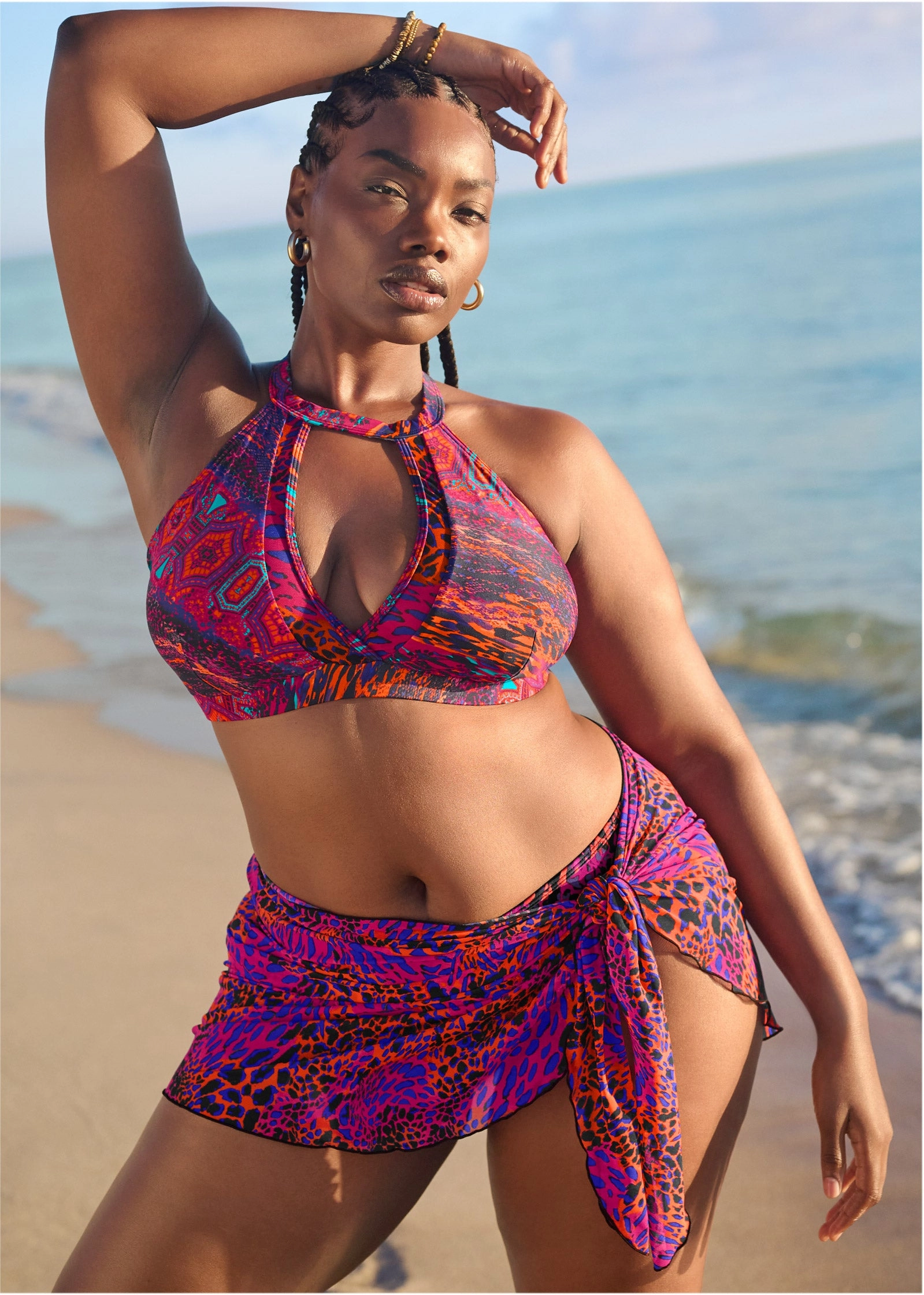Mesh Wrap Skirt - Seaside Voyager
