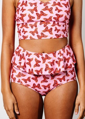 Metamorphosis | Peplum Bottoms elastic waistband swim bottoms, mix-and-match bikini bottoms