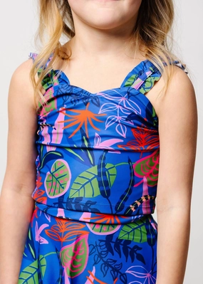 Midnight Jungle | Mini Ripple Top cute girls swimsuits, stylish swimwear for girls