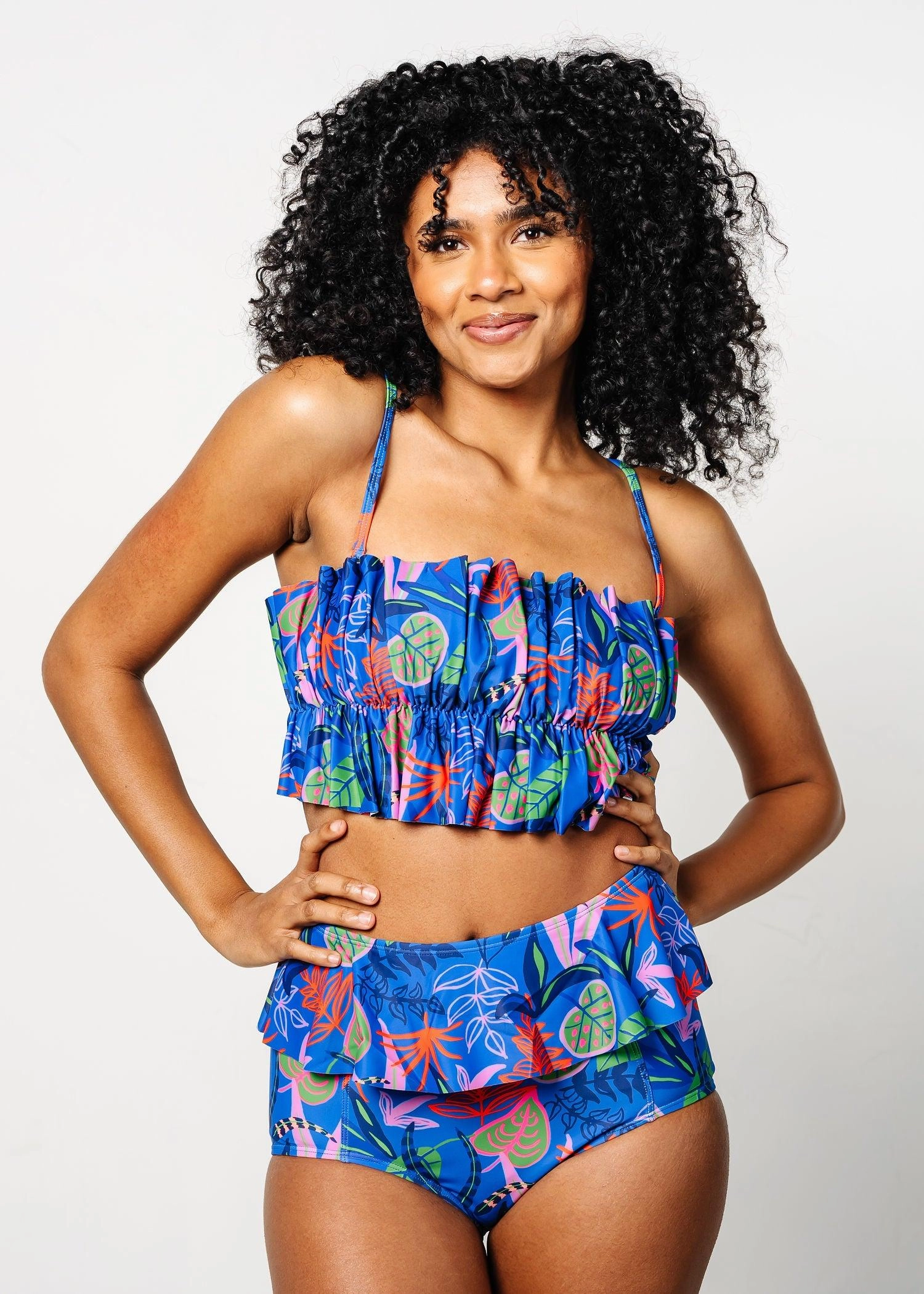 Midnight Jungle | Oversized Ruffle Top
