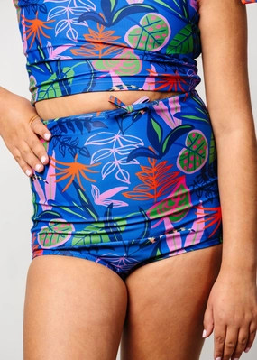 Midnight Jungle | Youth Bow Bottoms cute girls swimsuits, stylish swimwear for girls