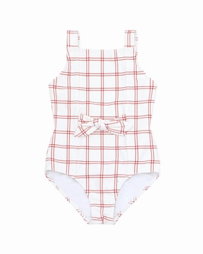 Minnow Tie-Front One-Piece stylish teen girl swimsuits, teen girls swimwear sets
