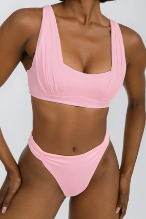 Mira Top - Blush soft fabric swimwear women, resort swimwear for ladies