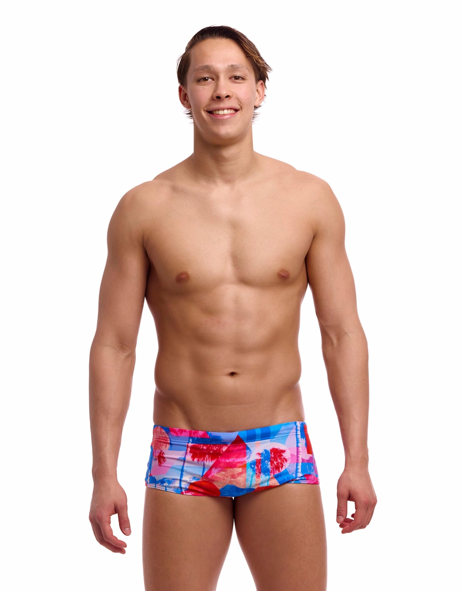 Miss Adventure Sidewinder Swim Trunks - Blue/Red casual mens swimwear, affordable swimwear for men
