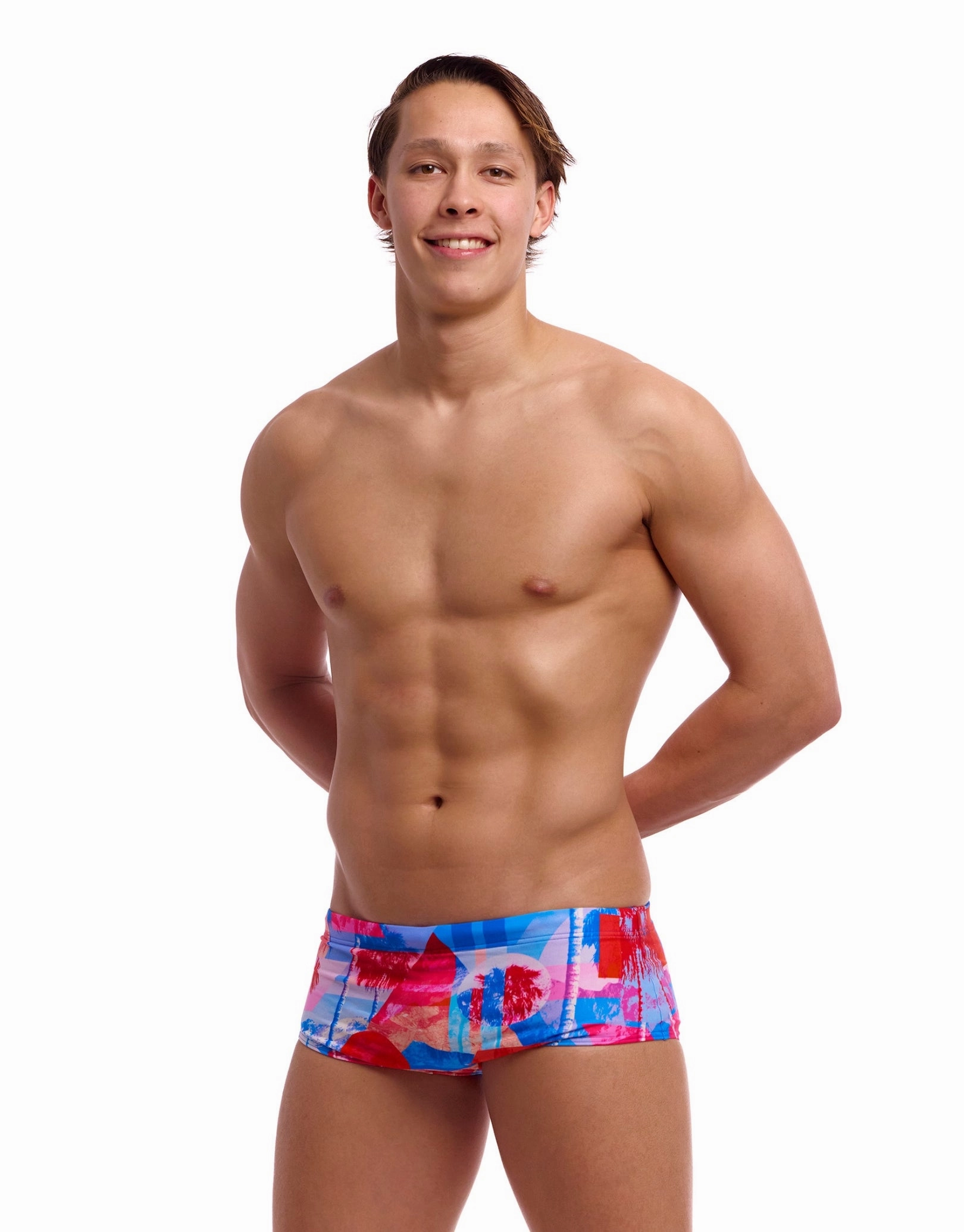 Miss Adventure Sidewinder Swim Trunks - Blue/Red
