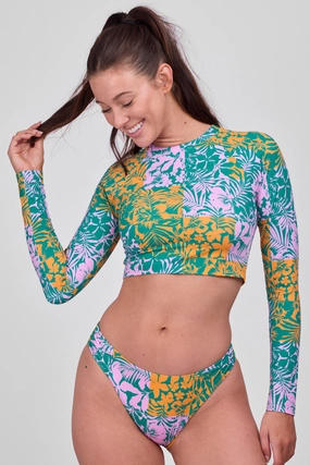 Moana Long Sleeve Cropped Rashie -  Echo all purpose swimwear, comfortable swimwear for everyone