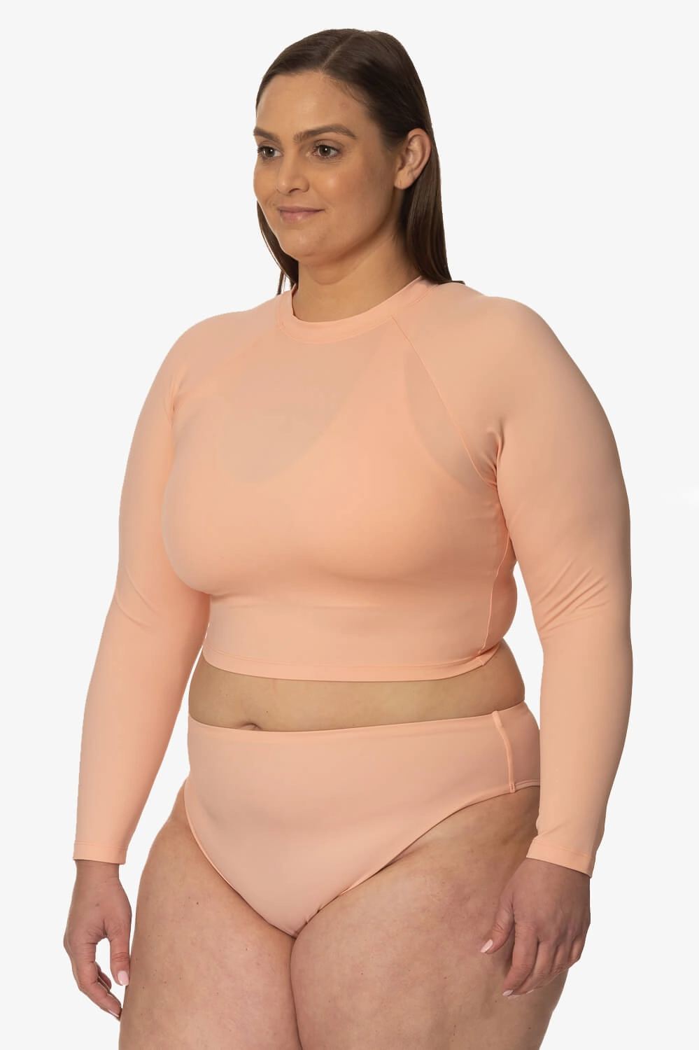 Moana Long Sleeved Crop Rashie - Coronado