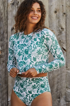 Moana Long Sleeved Crop Rashie - Vista all purpose swimwear, comfortable swimwear for everyone