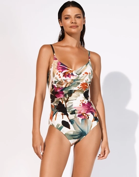 Mystic Ruched Underwired Swimsuit - Noble Exotic cup sized swimwear women, supportive swimsuits for large bust