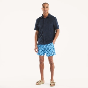 Nautica Mens 6" Printed Quick-Dry Swim mens full coverage swimwear, stylish mens swim trunks