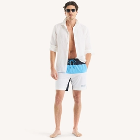 Nautica Mens 8" Colorblock Quick-Dry Swim mens full coverage swimwear, stylish mens swim trunks