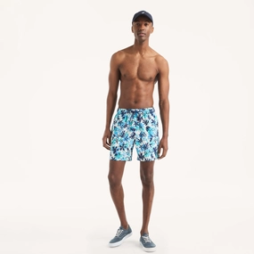 Nautica Mens Beach Boys X Nautica 6" Printed Quick-Dry Swim mens full coverage swimwear, stylish mens swim trunks