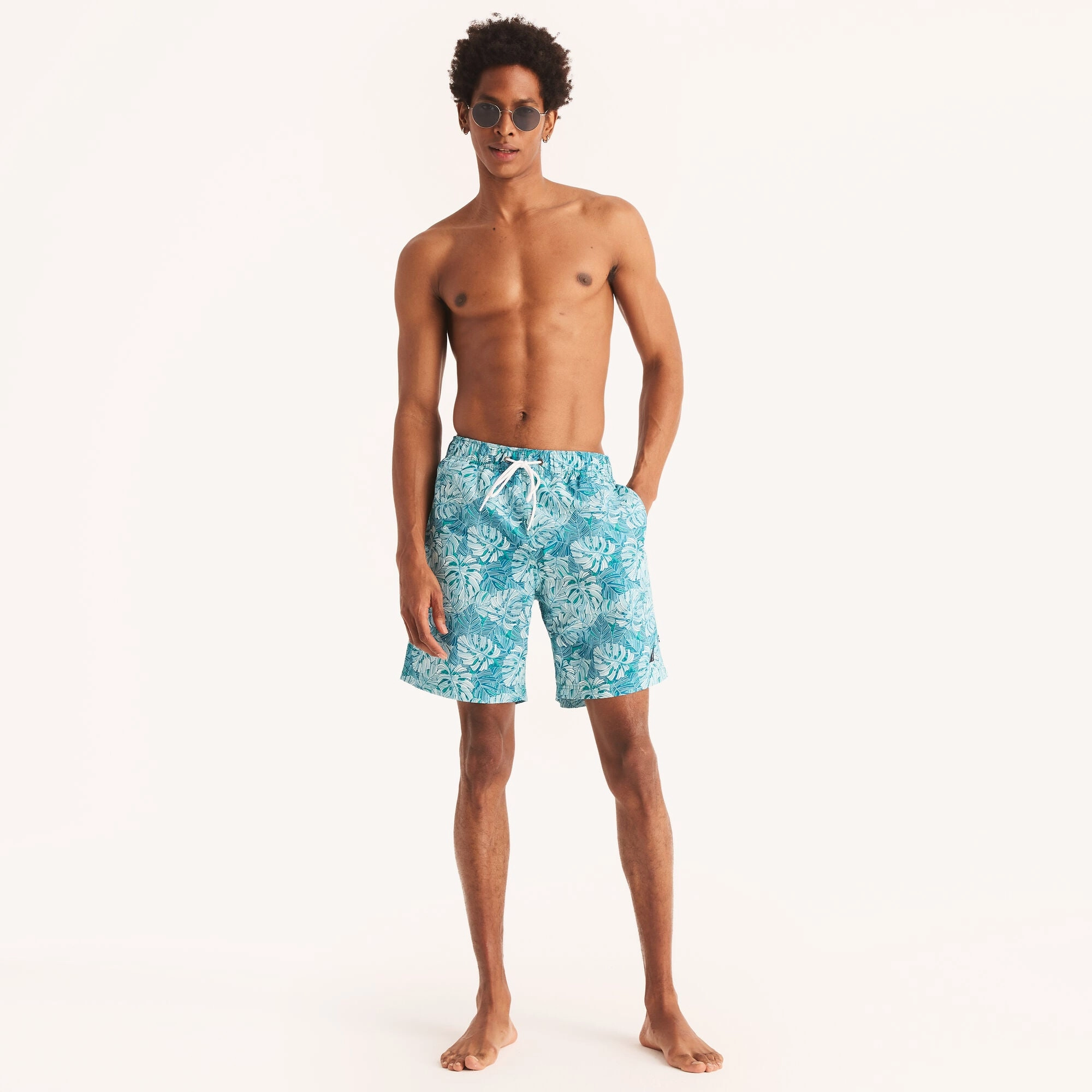 Nautica Mens Big & Tall Sustainably Crafted 8" Printed Quick-Dry Swim