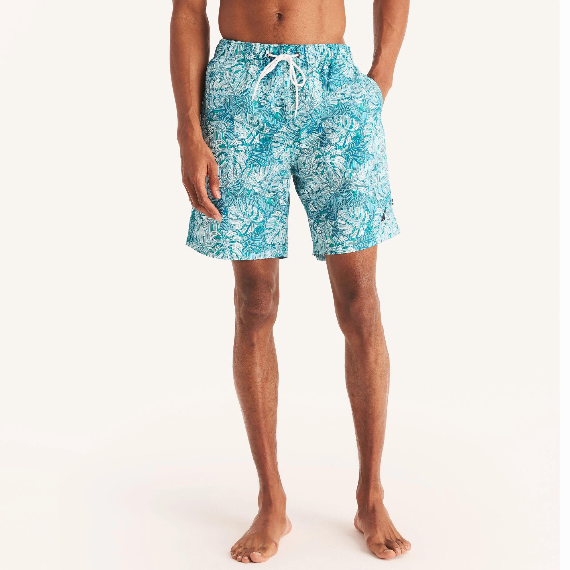 Nautica Mens Big & Tall Sustainably Crafted 8" Printed Quick-Dry Swim mens beach swimwear, quick dry mens swimsuits