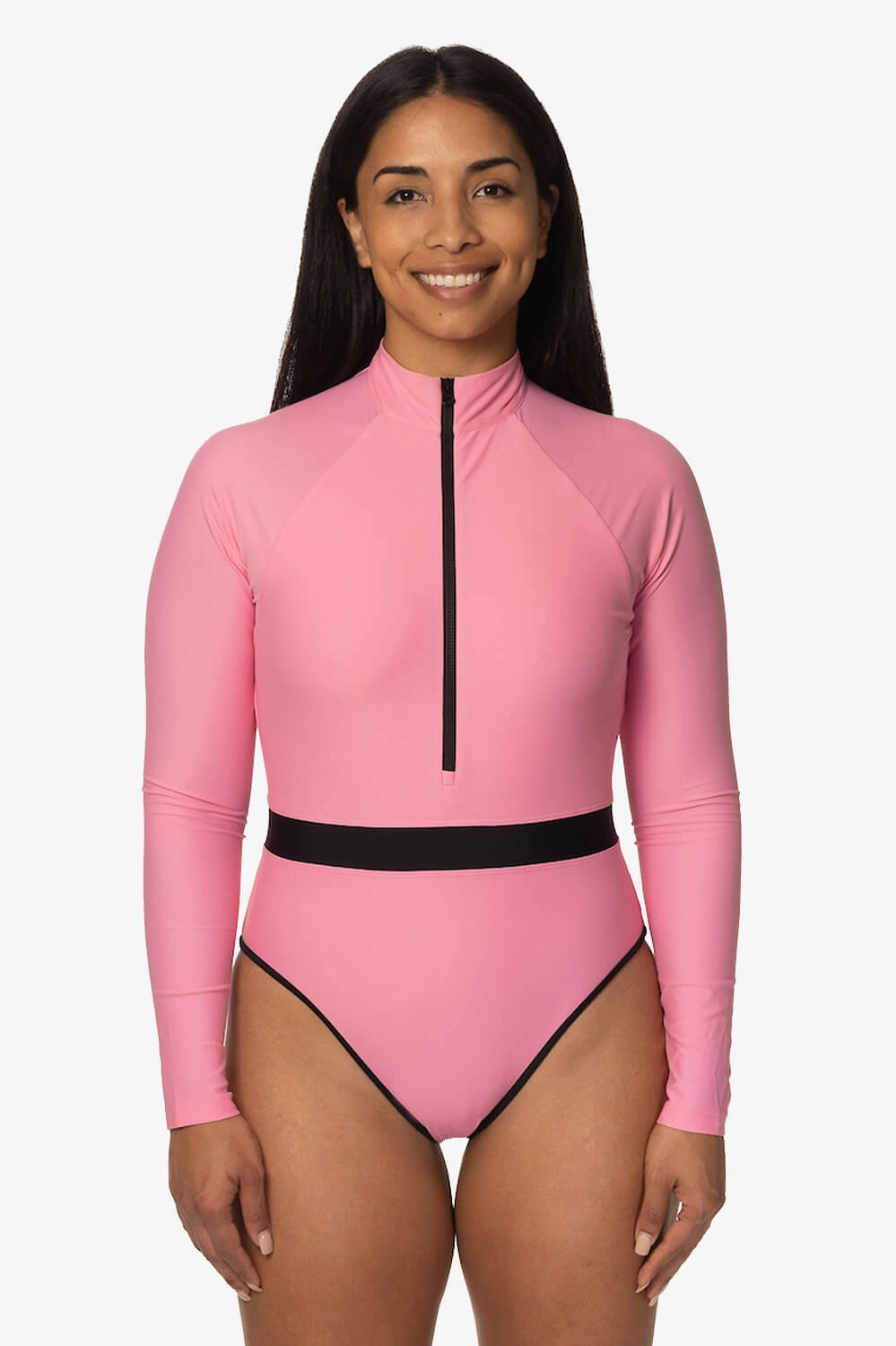 Nazare Long Sleeve Zip-Up Surf One Piece - Dazzle