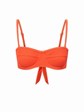 Nellie Top In Flame Texture fashionable beach swimwear, modern womens bikinis