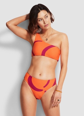 New Wave High Rise Pant - Spicy Orange modern womens swimwear, one piece swimsuits women