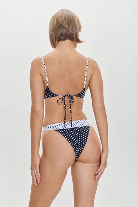 Nick Cheeky Bikini Bottom - Classic Polka Dot beach bikini styles for women, modern cut swim bikinis