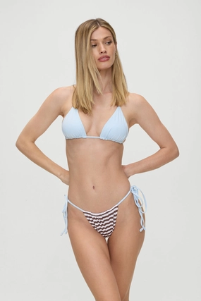 Nick Skimpy Triangle Bikini Top - Asher Blue beach bikini styles for women, modern cut swim bikinis