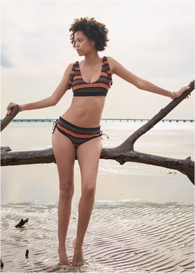 Nikki Bralette Top - Beach Stripes everyday swimwear for women, casual swim outfits ladies