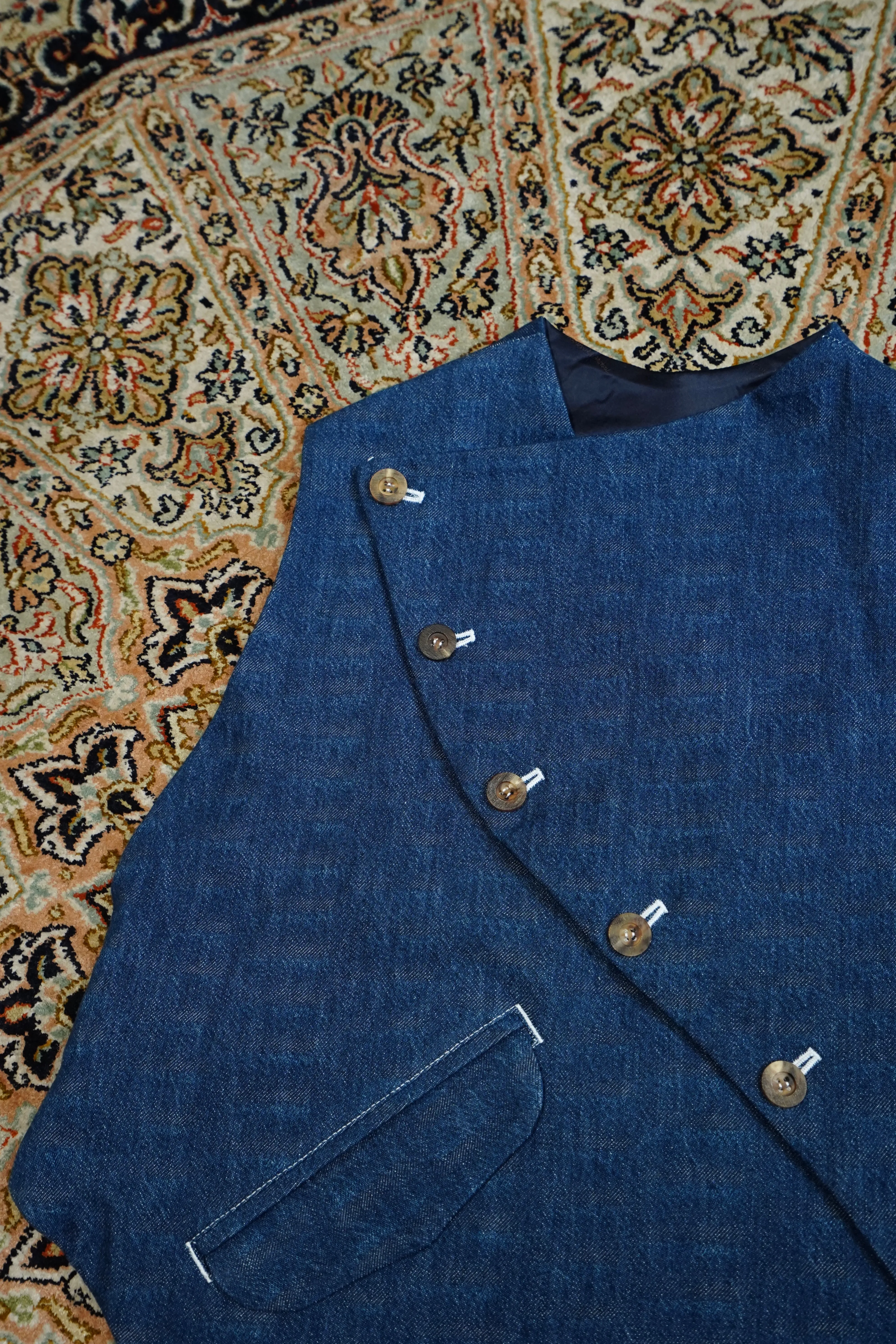 Nobuyuki Matsui Swimmy denim vest (Blue)