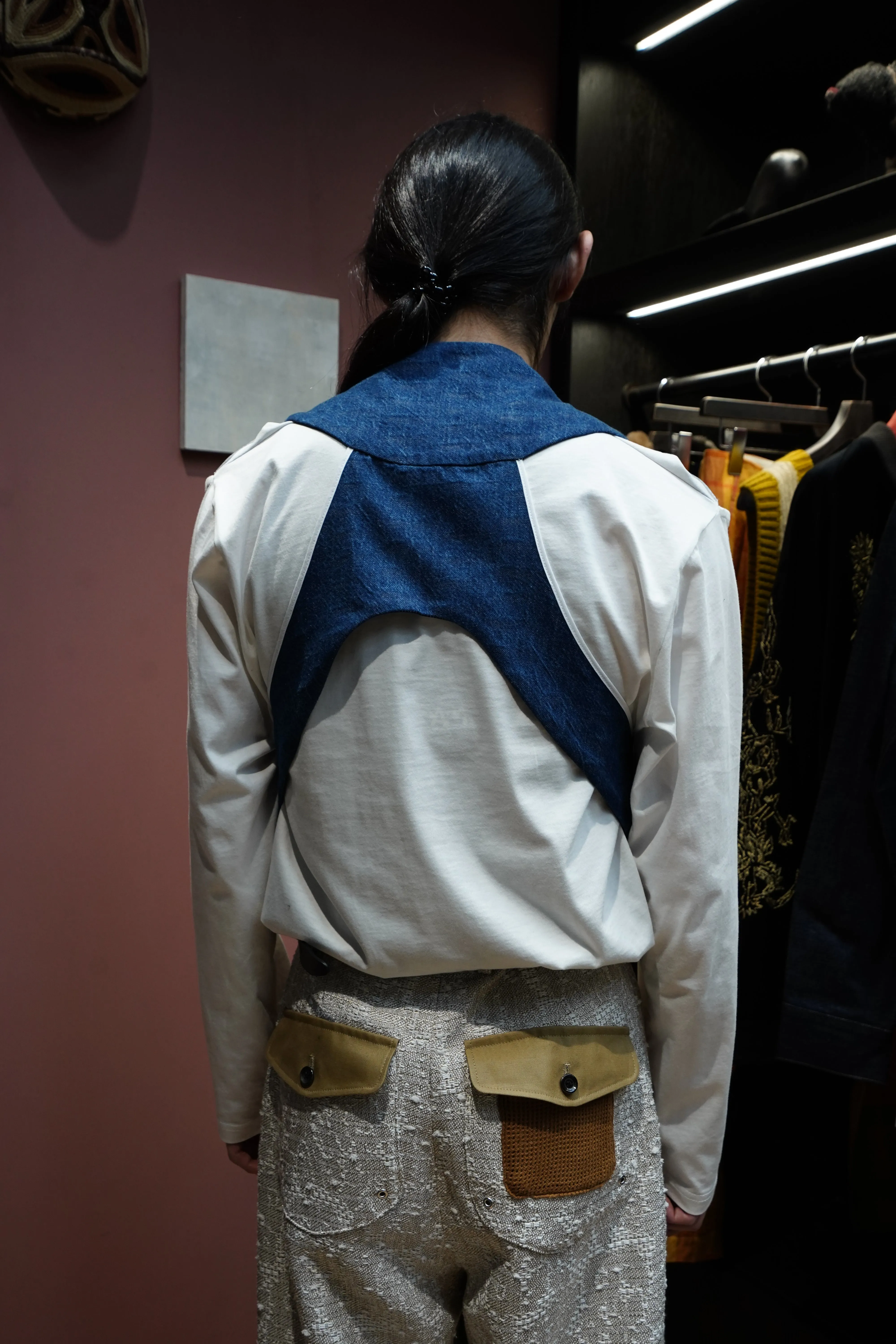 Nobuyuki Matsui Swimmy denim vest (Blue)