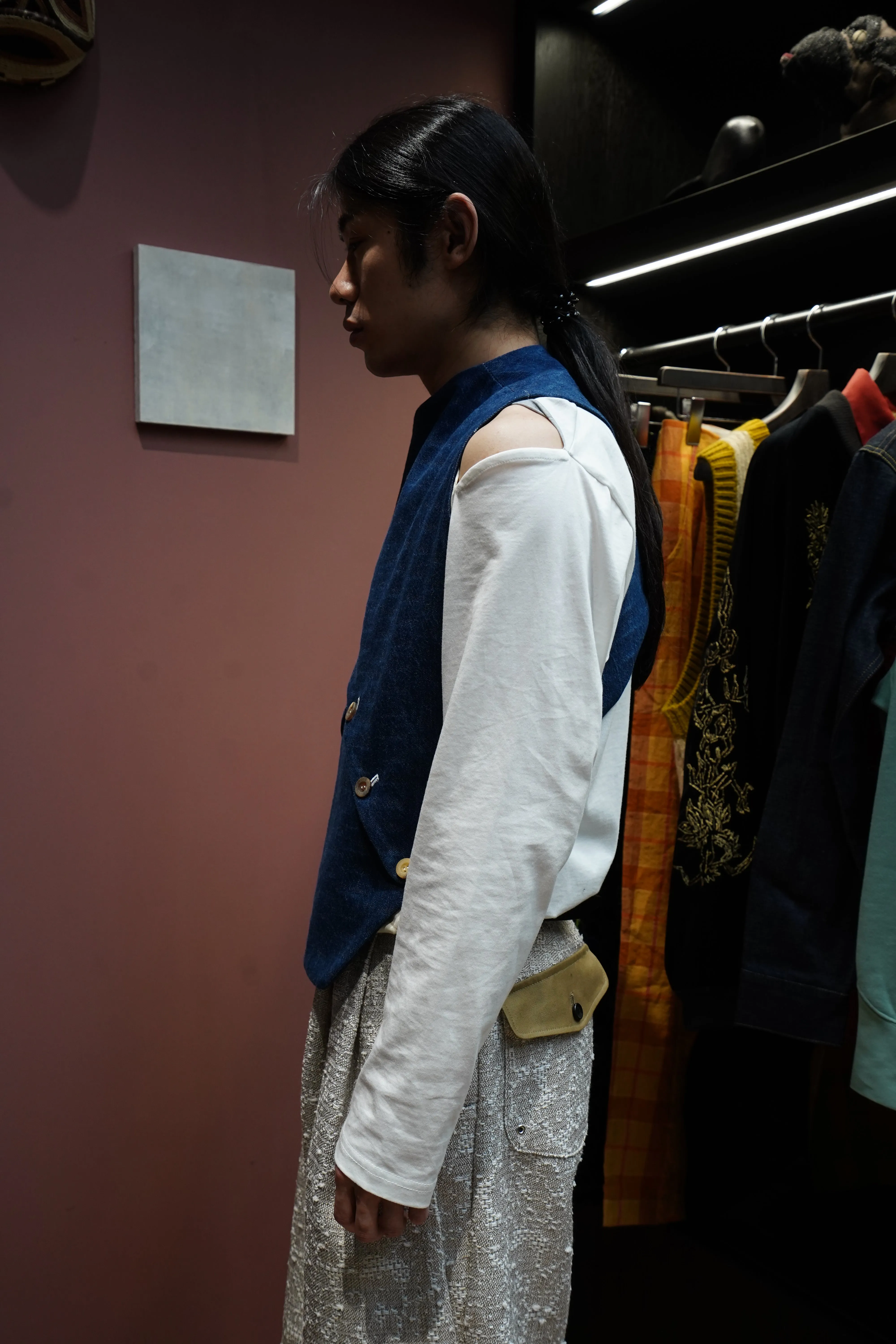 Nobuyuki Matsui Swimmy denim vest (Blue)