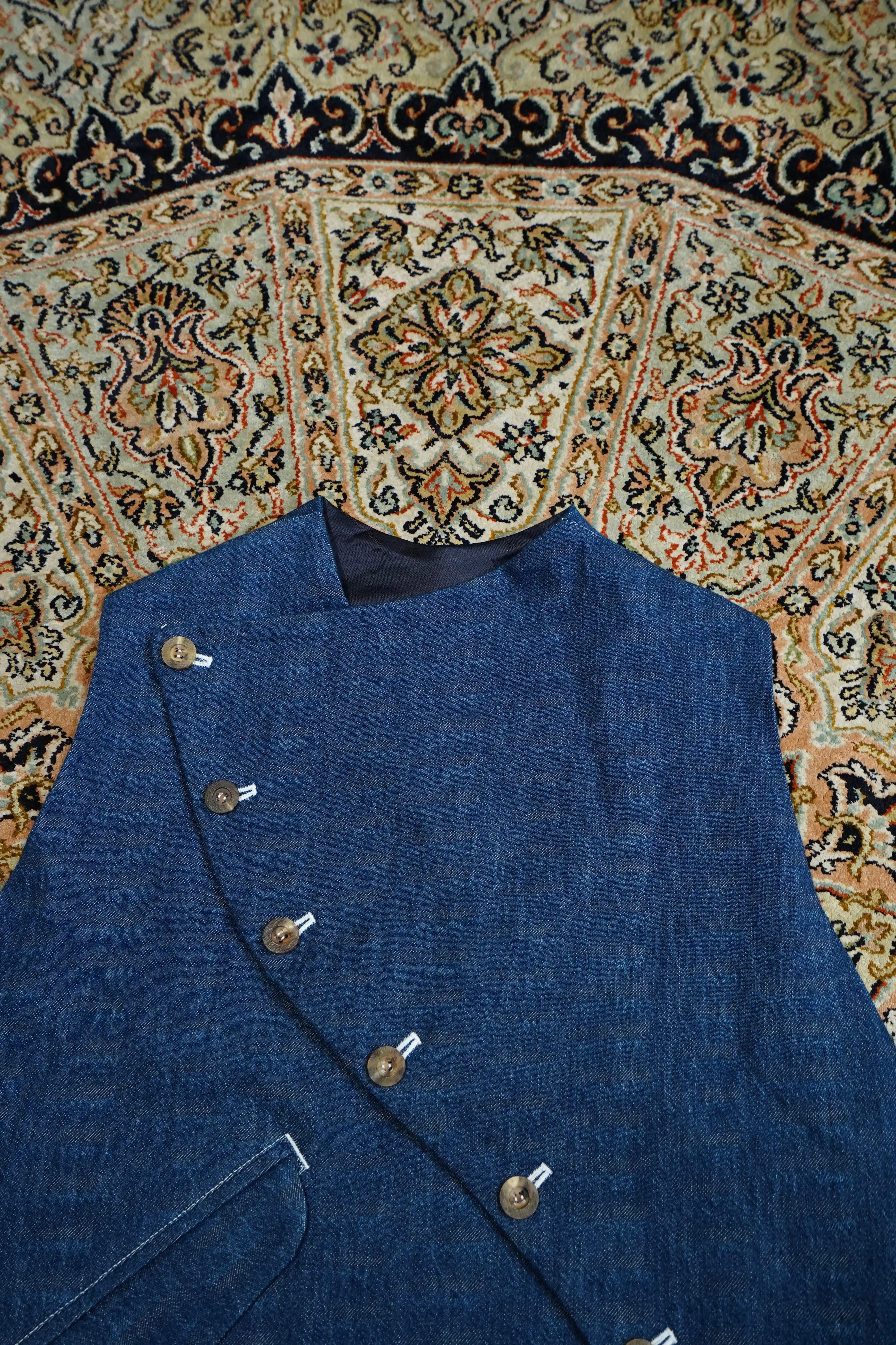 Nobuyuki Matsui Swimmy denim vest (Blue)