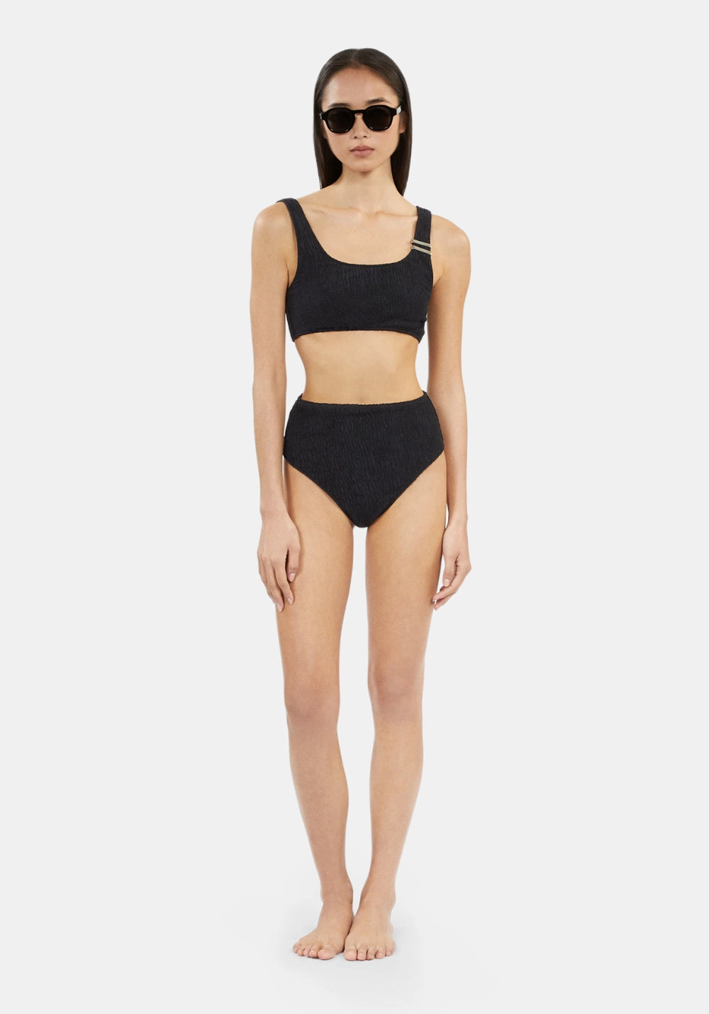 NOOR TWO PIECE TOP Black