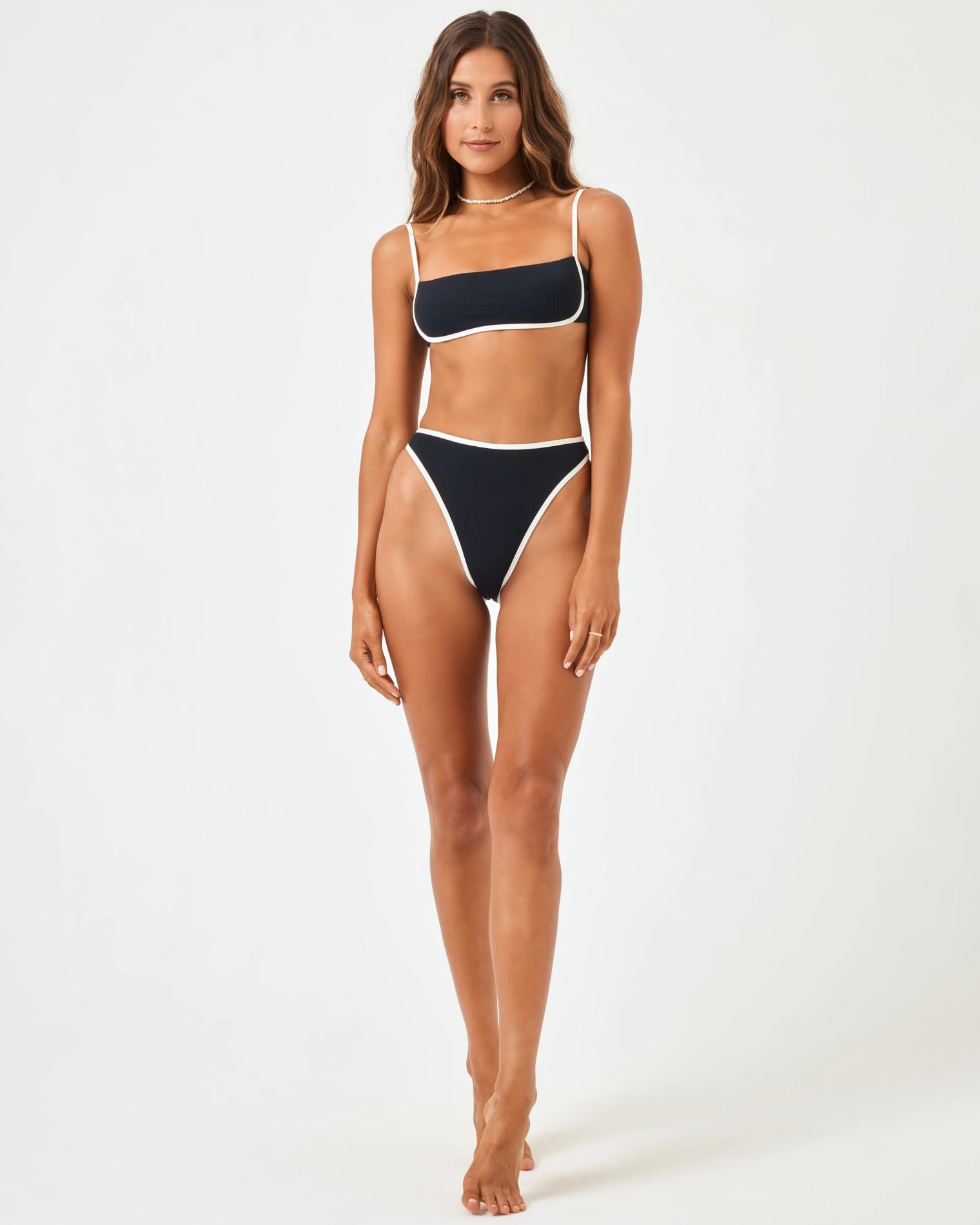 Nora Bikini Bottom - Black-Cream