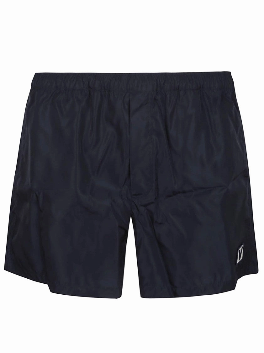 Nylon Swimsuit With Elasticated Waist And Signature Patch summer mens swimwear, mens athletic swimwear
