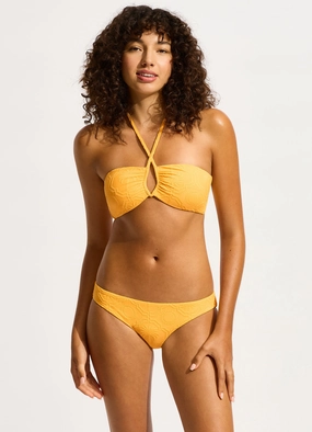 Oasis Diamond Wire Bandeau Bikini Top - Butter plus size swimwear women, summer swimwear for ladies