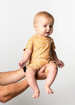 Off The Grid | Baby Shorties Rashguard (Unisex) boys summer swimwear, boys rash guard swim sets
