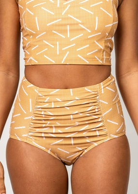 Off The Grid | Ruched Bottoms 2.0 elastic waistband swim bottoms, mix-and-match bikini bottoms