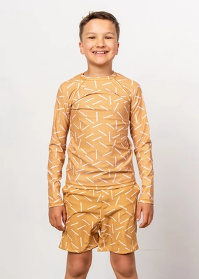 Off The Grid | Youth Rashguard Top (Unisex) boys summer swimwear, boys rash guard swim sets