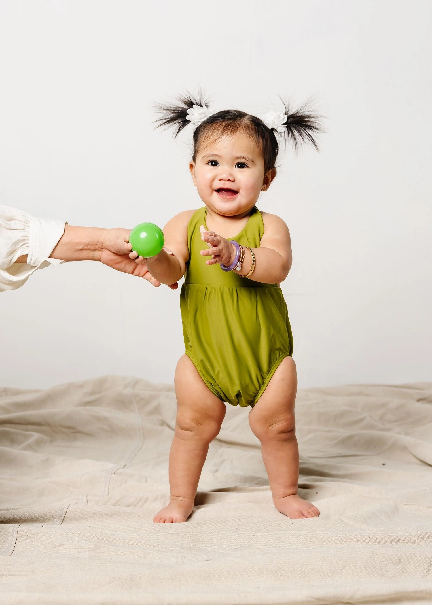 Olive Green | Baby Romper One-Piece