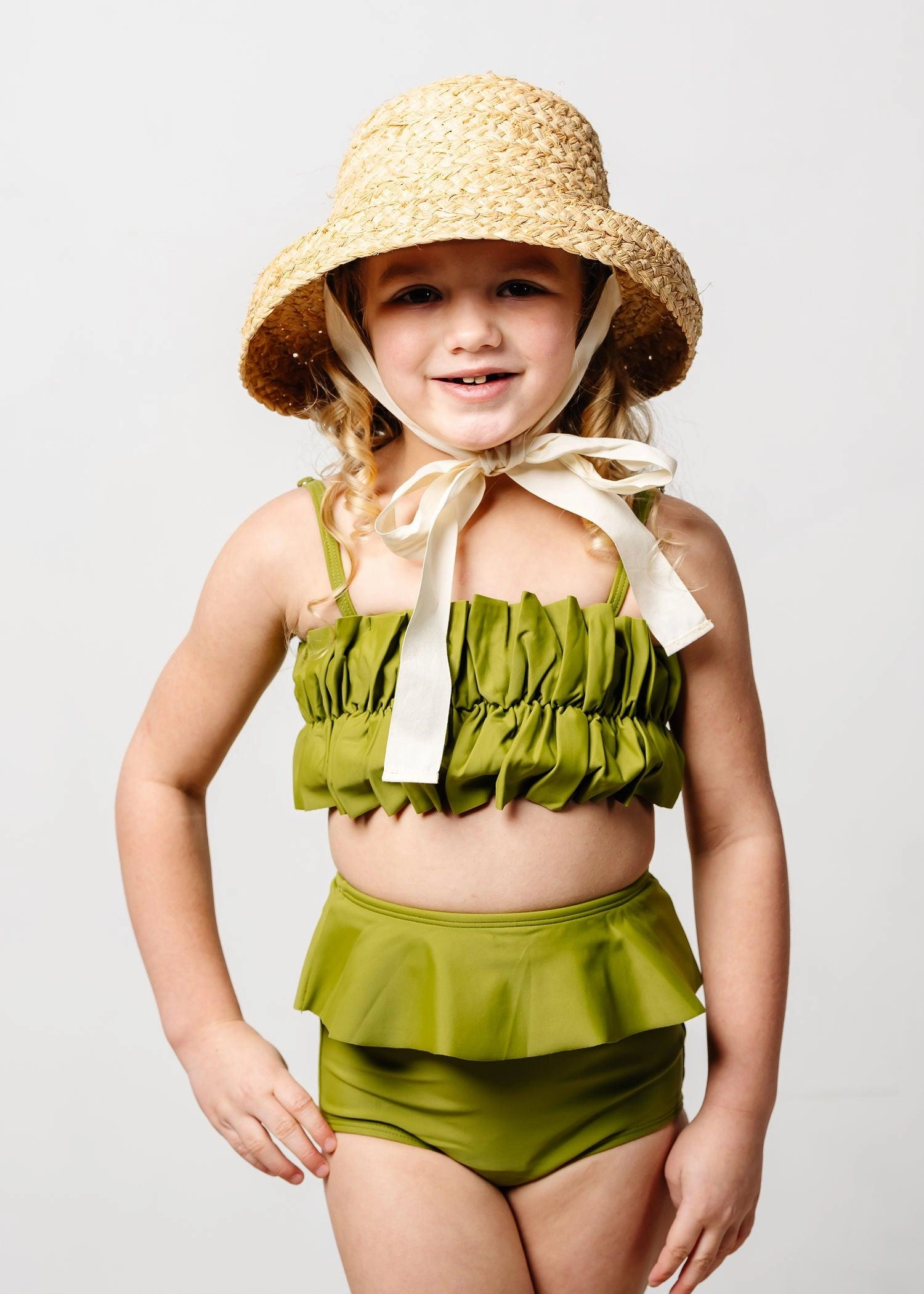 Olive Green | Mini Peplum Bottoms