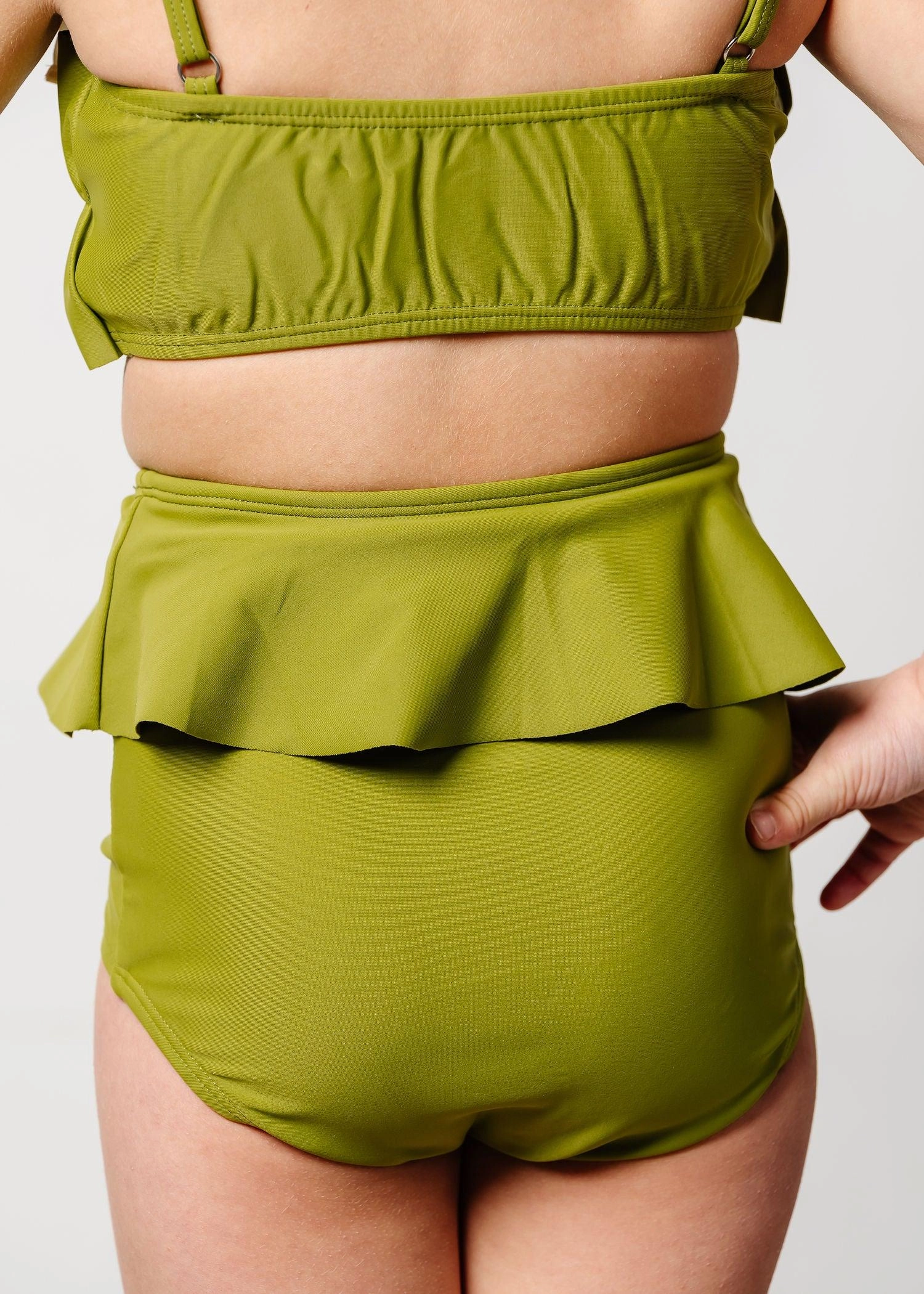 Olive Green | Mini Peplum Bottoms