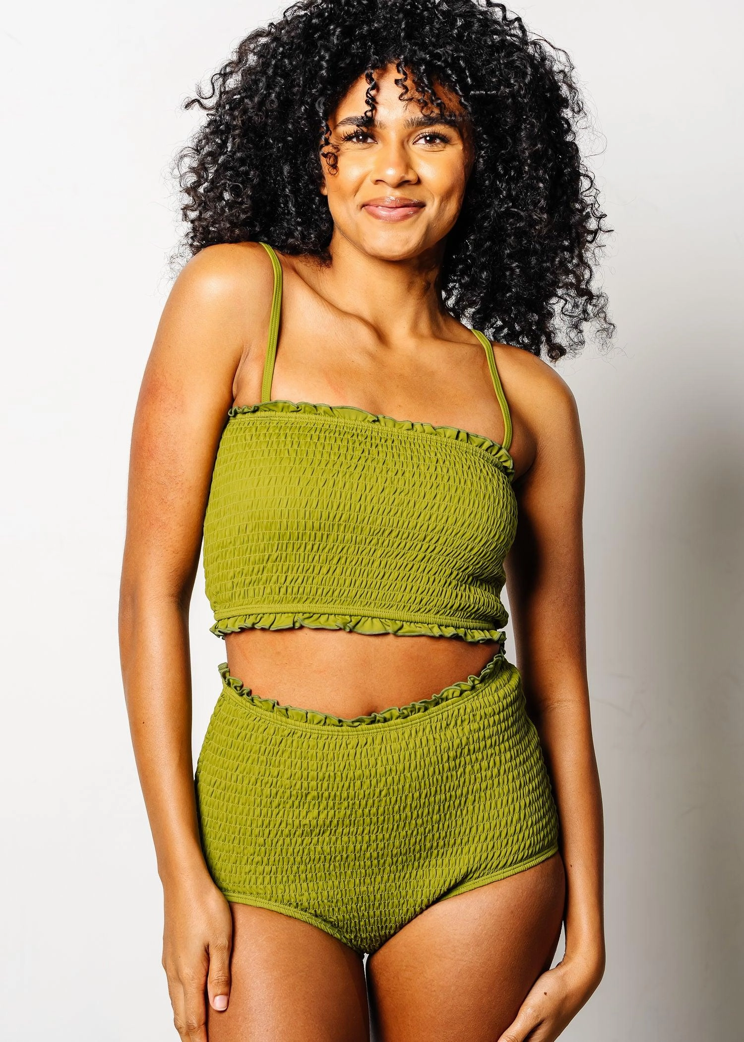 Olive Green | Smocked Bottoms