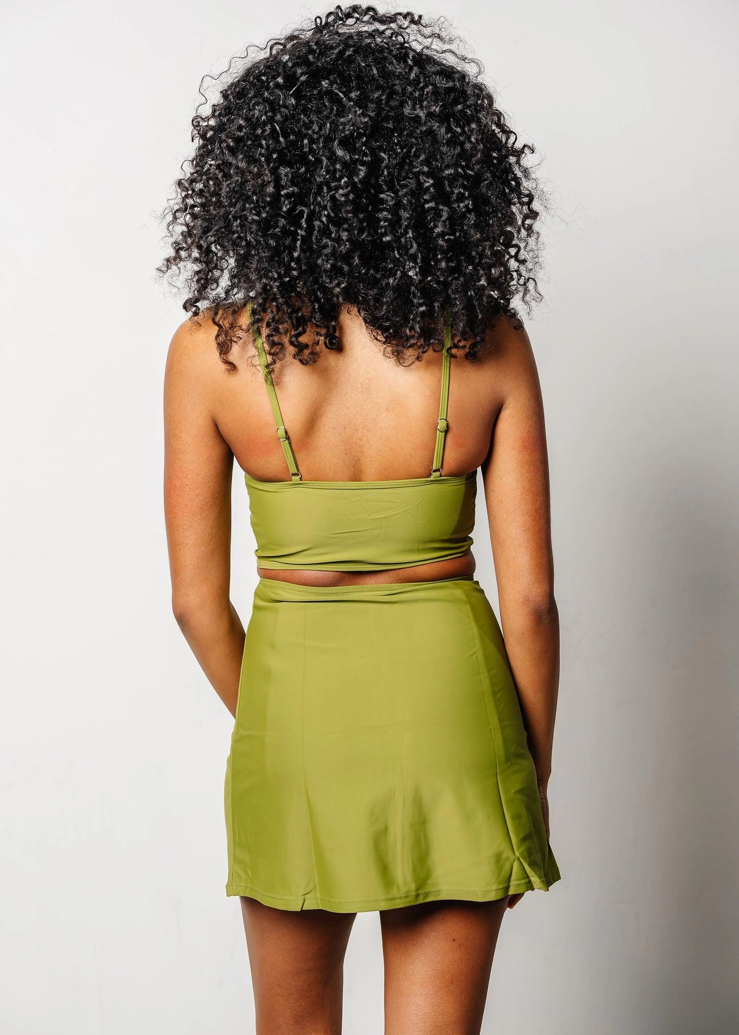 Olive Green | V'D Crop Top