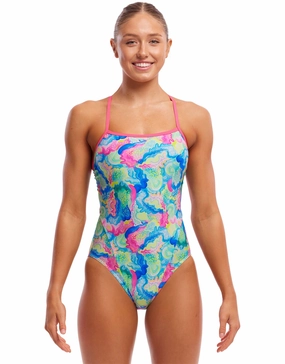 Olive Oily Single Strap Swimsuit - Multi minimalistic swimsuits women, sleek swimwear styles