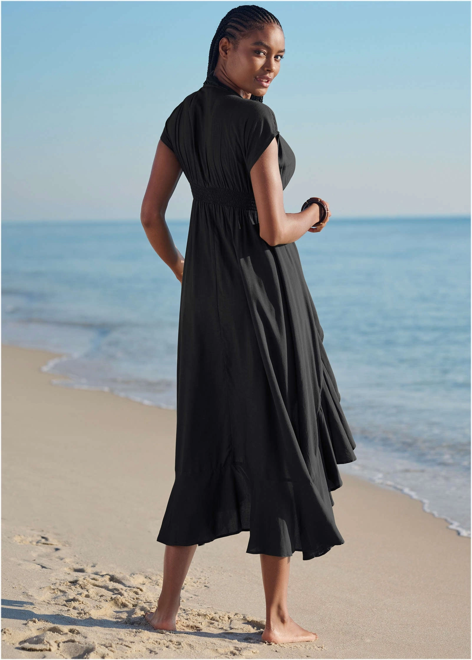 Open Cover-Up Dress - Black Beauty