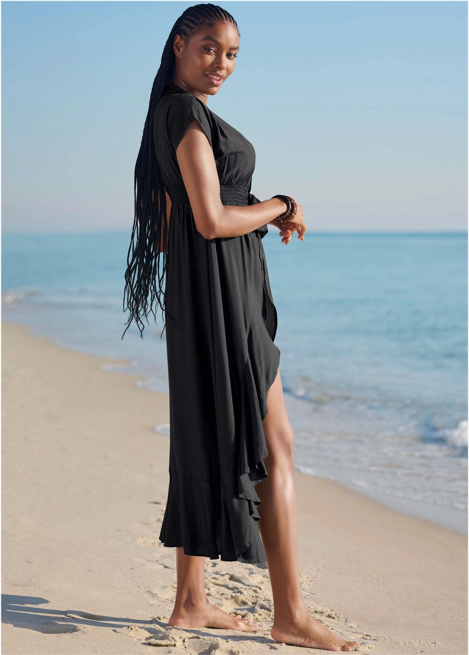 Open Cover-Up Dress - Black Beauty