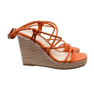 Orange Sandals Heels Wedge By Marc Fisher, Size: 9 marc-fisher