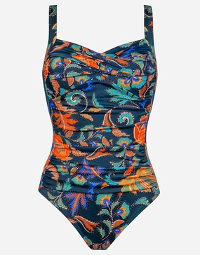 Ornamental Orchestra Inclusive Fit Swimsuit - Midnight Paisley womens resort swimwear, flattering one-piece swimsuits