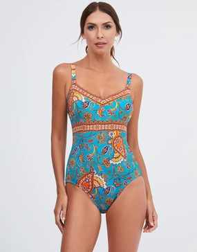Ornela V Neck Swimsuit - Multi cup sized swimwear women, supportive swimsuits for large bust