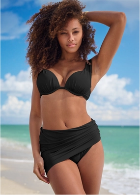 Over-The-Shoulder Marilyn Top - Black Beauty swimwear for all body types, comfortable womens beachwear