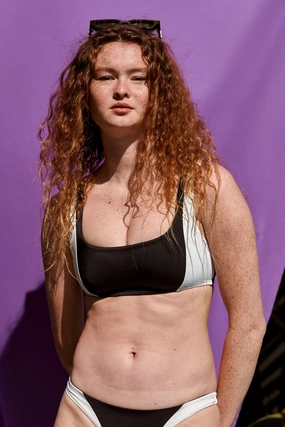 Paige Bikini Top - Black & White all types of swimwear, full coverage swimwear for all ages