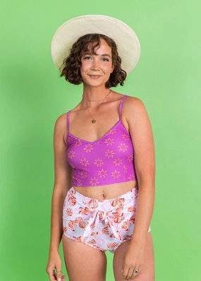 Painted Clams | Tie-Up-Front Bottoms elastic waistband swim bottoms, mix-and-match bikini bottoms