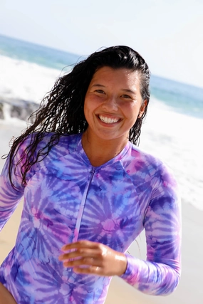 Paloma Long Sleeve Zip-Up Surf One Piece - Revolve all types of swimwear, stylish swimwear for all body types
